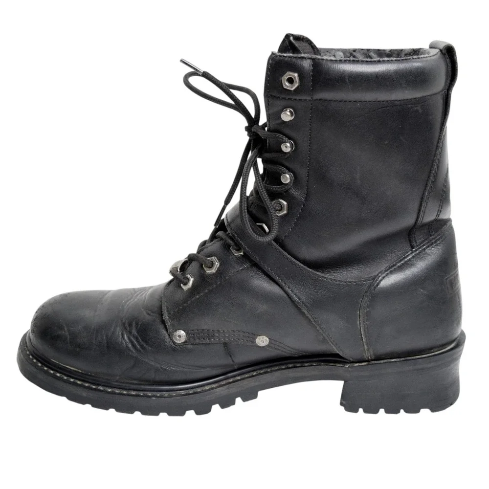 Harley-Davidson Faded Glory Mens 13 Black Leather Motorcycle Riding Boots 91003